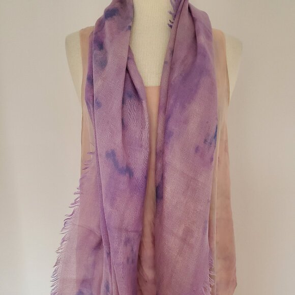 painted Vince Silk Shirt tank top camisole sleeveless 4 6 8 beige pink purple M - Picture 2 of 10
